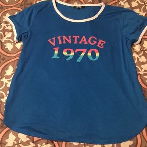 Blue T Shirt "Vintage 1970"